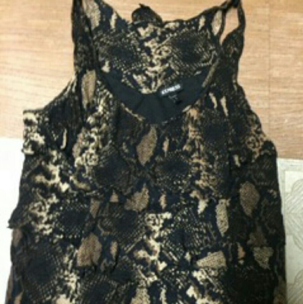 Women's Express Snake Skin Patterned Tank Top